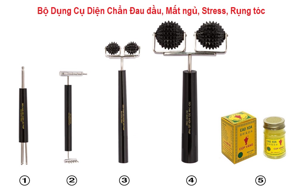 Bộ Dụng Cụ Diện Chẩn Đau đầu, Mất ngủ, Stress, Rụng tóc