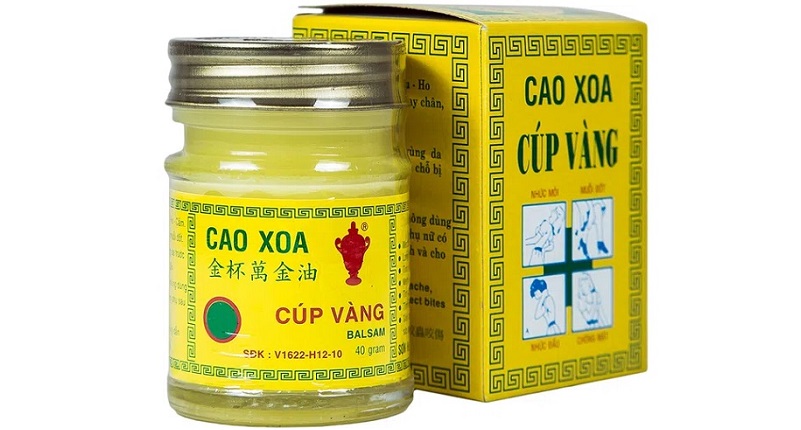 Cao Xoa Cúp Vàng (Dầu xoa, Dầu cù là) Diện Chẩn 