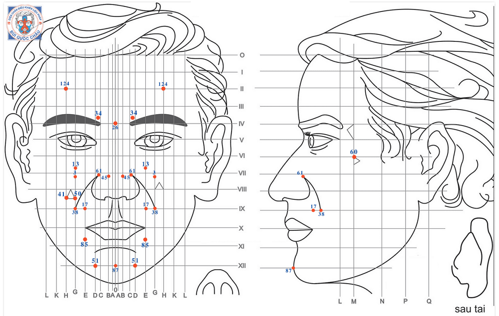 Bộ Huyệt Mề Đay Diện Chẩn Bùi Quốc Châu